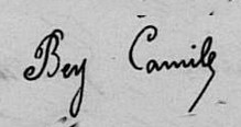 Signature de Camille Bey (1865 - 1951)