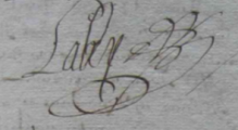 Signature de Richard Labbé (av 1592 - 1677)