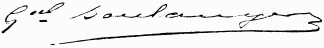 Signature de le général Boulanger (1837 - 1891)
