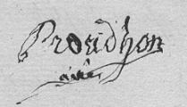 Signature de Melchior Proudhon (1767 - 1860)
