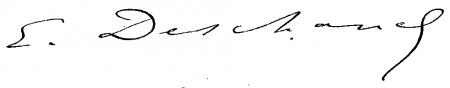 Signature de Émile Deschanel (1819 - 1904)