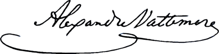 Signature of Alexandre Vattemare (1796 - 1864)