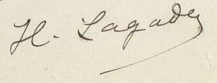 Signature de Henri Lagadec (1901 - 1973)
