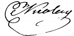 Signature de Christian de Nicolaÿ (1777 - 1839)