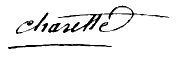 Signature de Charette de la Contrie (1763 - 1796)