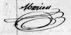 Signature of Théodore II de Marien (1788 - 1863)