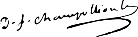 Signature de Champollion (1790 - 1832)