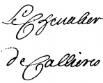 Signature de Hector de Callières (1648 - 1703)