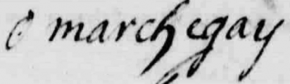Signature de Hosea Marchegay (1671 - )