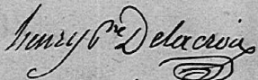 Signature de Pierre Delacroix (1758 - 1828)