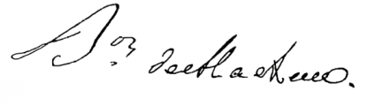 Signature de Armand de Mackau (1788 - 1855)