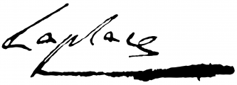 Signature de Pierre-Simon de Laplace (1749 - 1827)