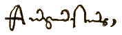 Signature de August von Sachsen (1526 - 1586)