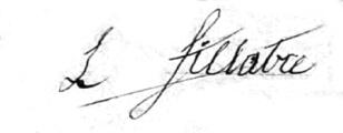 Signature de Louise Michelle Filliatre (1795 - 1878)