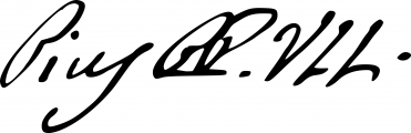 Signature de Pius VII (1742 - 1823)