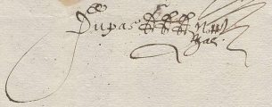 Signature de François Dupas (ca 1594 - 1635)