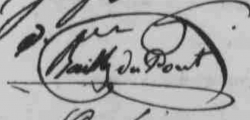 Signature de Dieudonné Bailly du Pont (1829 - )