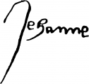 Signature de Sainte Jeanne d'Arc (1412 - 1431)