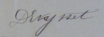 Signature of Pierre Vaysset (1843 - 1887)