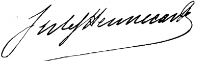 Signature de Jules Joseph Hennecart (1832 - 1884)