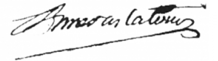 Signature de François Joseph Alméras-Latour (1742 - 1794)