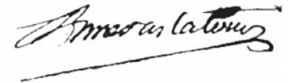 Signature of François Joseph Alméras-Latour (1742 - 1794)