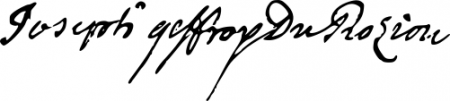 Signature de Joseph Geffroy (1651 - 1726)