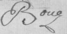 Signature of Joseph Boüé