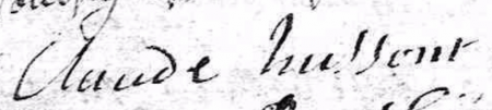 Signature de Claude Husson (ca 1707 - 1767)