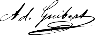 Signature of Adolphe Guibert (1795 - 1864)