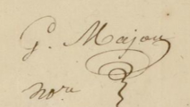 Signature de Godefroy Majou (1804 - 1870)