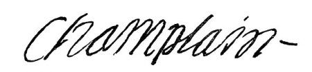 Signature de Samuel de Champlain (ca 1567 - 1635)