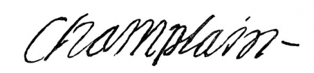 Signature of Samuel de Champlain (c. 1567 - 1635)