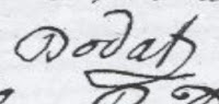 Signature de Barthélémy Dodat (1670 - 1749)