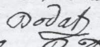 Signature of Barthélémy Dodat (1670 - 1749)