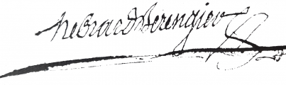 Signature de Marc Antoine Hebrard Berangier (1754 - ap 1819)