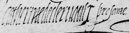 Signature de Catherine de Clervaux (ca 1590 - 1661)