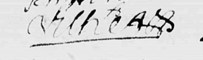 Signature de Alexandre de Vilhet (ca 1656 - 1722)