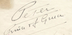 Signature de Pierre de Grèce (1908 - 1980)