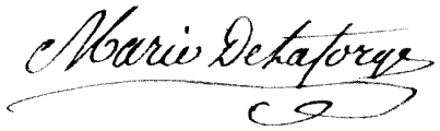 Signature de Anne Étienne Marie de La Forge (1748 - 1805)