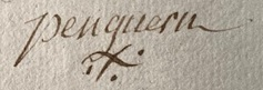 Signature de David de Penguern (1747 - 1824)