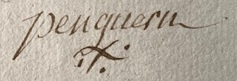 Signature of David de Penguern (1747 - 1824)