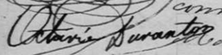 Signature de Octavie Duranton (1828 - 1900)