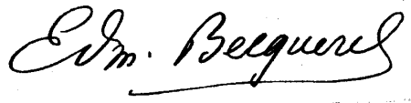 Signature of Edmond Becquerel (1820 - 1891)