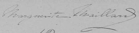 Signature de Marguerite Maillard (1869 - 1947)