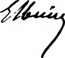 Signature de Ernest Huin (1836 - 1912)