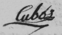 Signature de Philippe Cubes (1731 - )
