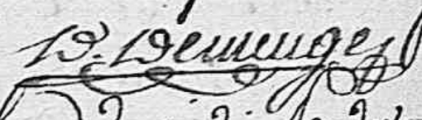 Signature de Dominique Demange (ca 1772 - )