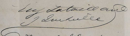 Signature de Eugenio Lataillade y Queheìlle (1817 - 1889)