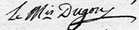 Signature de François Dugon (1747 - 1806)